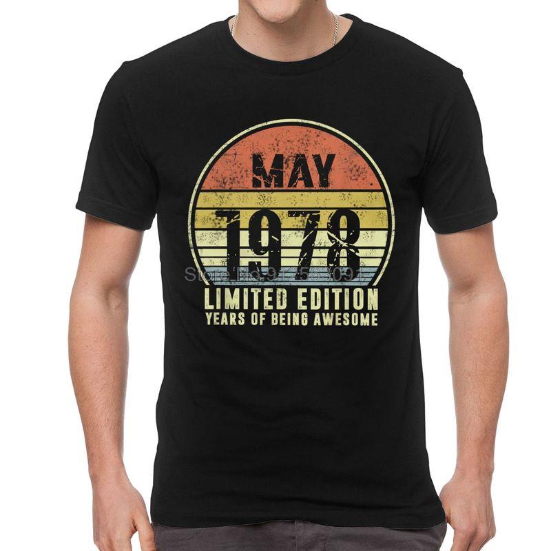 

Родился в мае 1978 г. Ограниченная серия Футболка Мужчины Харадзюку Футболка Короткий рукав 43 года Быть Потрясающая Футболка Футболки Топы