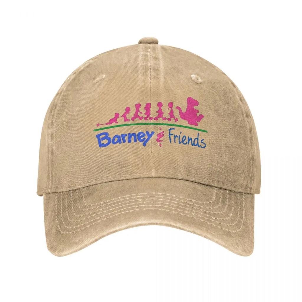 Vintage Washed Cotton Barney Friends Dinosaur Cartoon Baseball Cap Homme Adjustable Cowboy Hat Dinosaurs Casquette