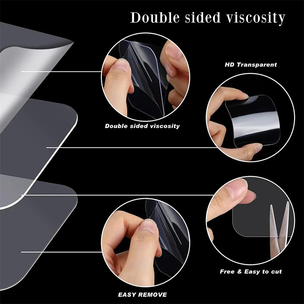 Multifunctional Double Sided Adhesive Tape Transparent Strong Adhesive Waterproof Removable Reusable Nano Adhesive Mounting Tape