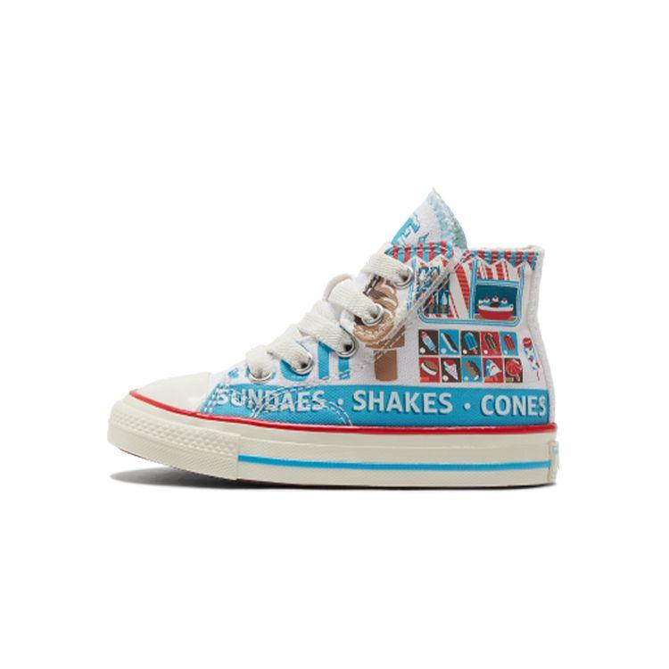 Converse 1970s Ice Cream Print High Top Walker Shoes Baby sneaker White Blue Red A00397C