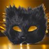 Plastic Long Hair Foxes Party Mask Lightweight Unisex Costume Accessory For Balls Stage Shows And Role Playing