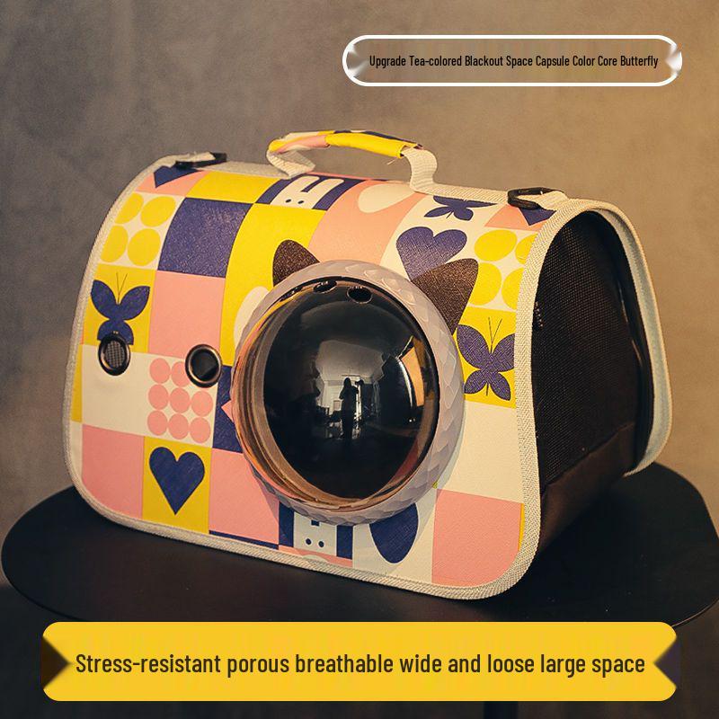 Portable Breathable Cat & Dog Space Capsule Shoulder Carrier Backpack