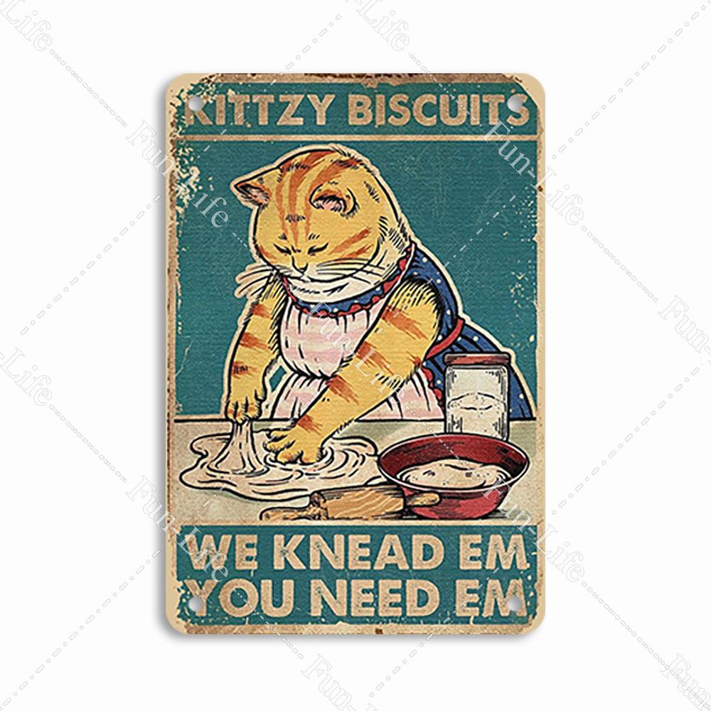 Vintage Cat Metal Sign Poster, Home Decor, Retro Animals Tin Sign, Living Room, Pet Shop, Bar, Hotel, 20x30cm