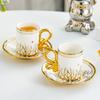 Ensemble de 6 Tasses à Espresso Service à Thé Rétro Tasse à Café pour le Thé de l'Après-midi Ensembles Tasse et Soucoupe Ensemble de Tasses pour Couple Tasses Créatives pour la Maison Tasse Cadeau
