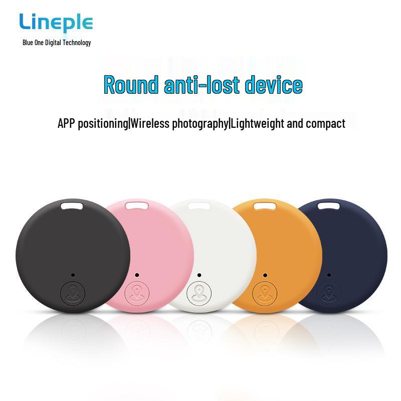 Round Bluetooth Anti-Lost Keychain: Two-Way Alarm & Smart Locator for Luggage, Phone, Wallets