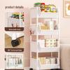 White 3-Tier Rolling Storage Cart