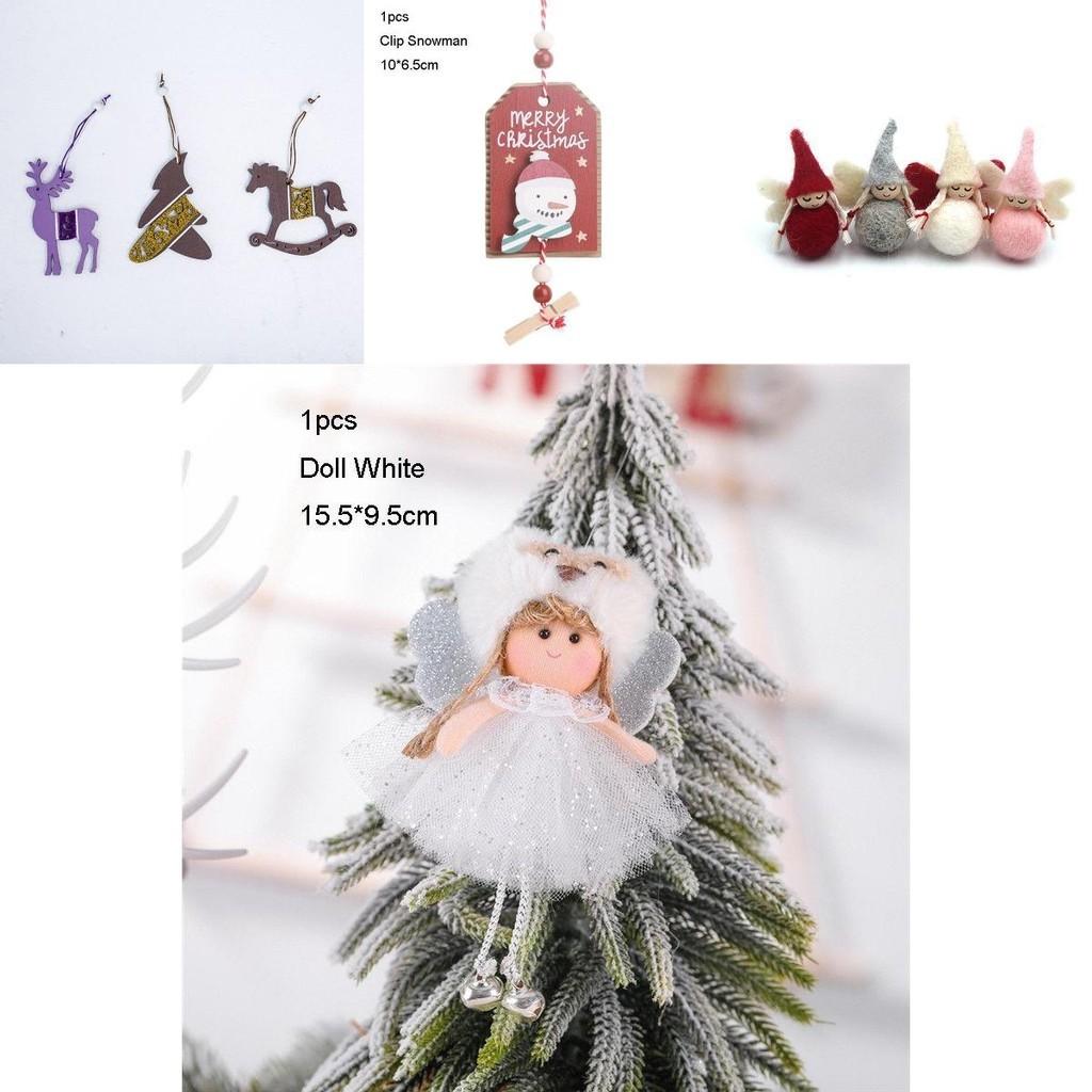 Colecție de Ornamente de Crăciun Frumos Lucrate Manual cu Designuri Unice din Feutru și Lemn pentru Decorarea Casei