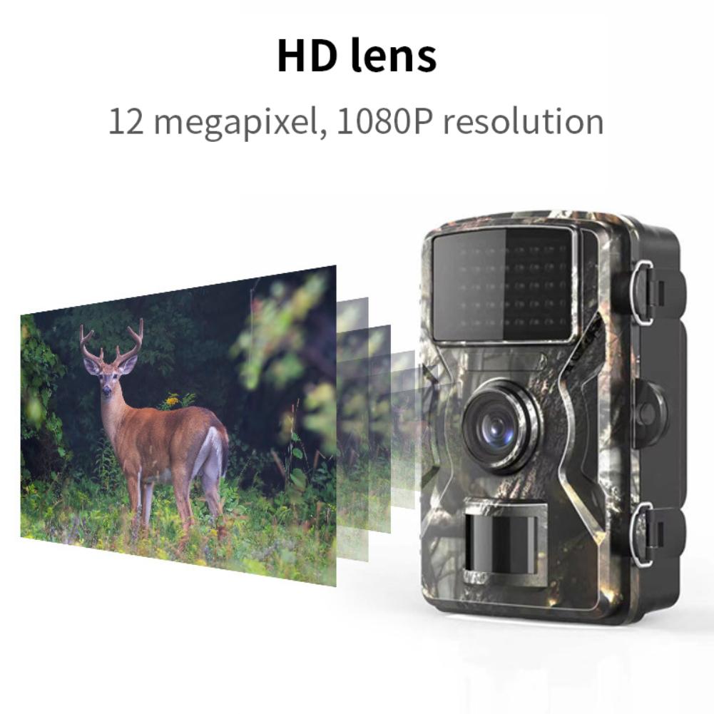 Mini Trail Camera 12MP 1080P Wildlife Scouting Camera Night Vision IP66 Waterproof Monitoring Tracking