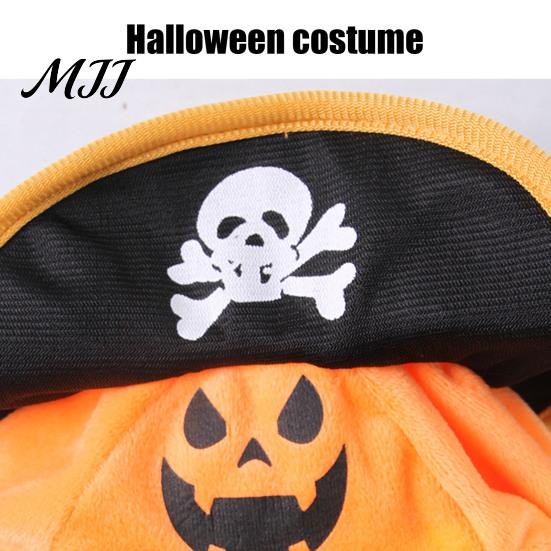 Small Dog Halloween Outfit Cat Pumpkin Pirate Hat, Cozy Pet Funny Hat Cosplay for Cats, Dogs, Holiday Party Accessory Costume Dogs