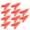 10Pcs Crocodile Clip Positive Negative Test Gold Plated Brass Connector 25mm Opening J.60043
