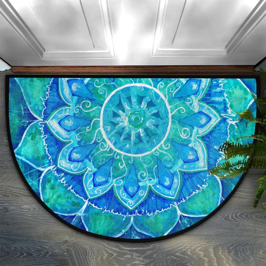 Home Semi Circle Carpet Home Door Decoration Floor Mat Kitchen and Bathroom Floor Mat