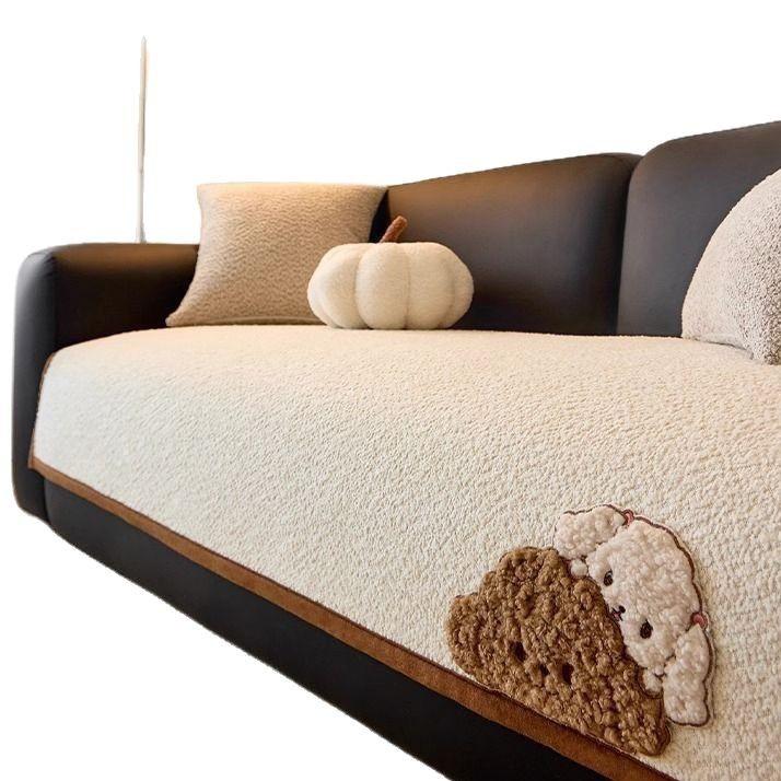 Chenier Premium Sense Pickup Tone Sofa Cushion Universal All Seasons Anti-Cat Scratch Straight Row Sofa Cover Cloth Cushion