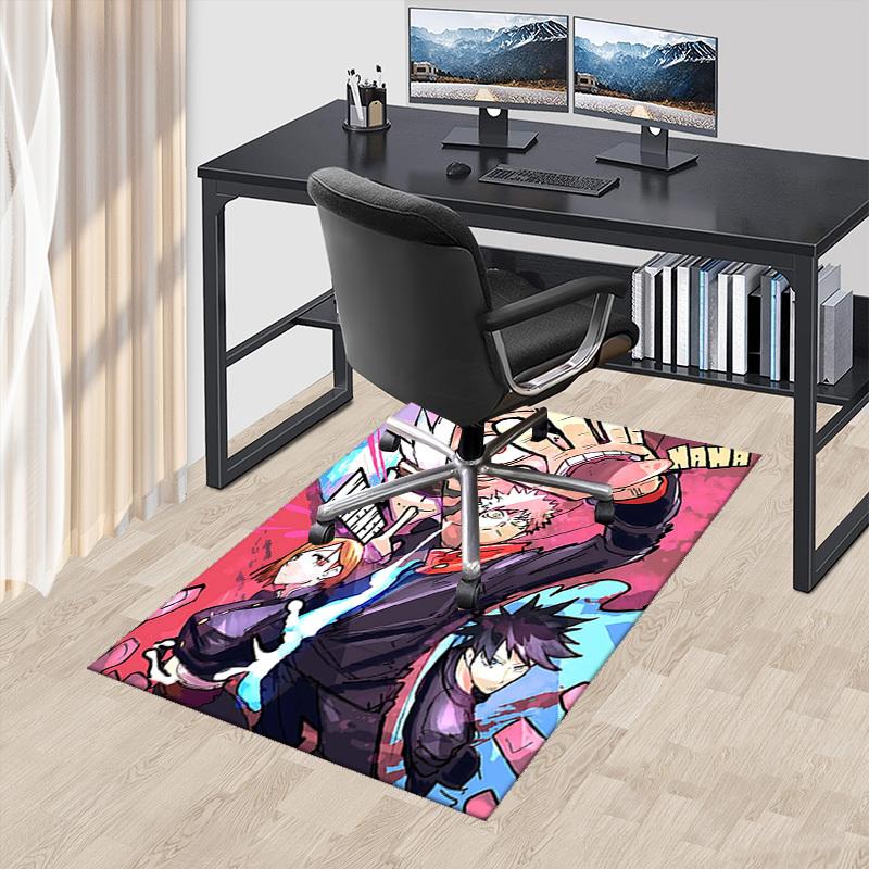 

1pc Anime Cartoon Design Jujutsu Kaisen Chair Mat - Non-Slip Carpet for Office, Home Decor, Living Room, Bedroom, Game Room - Perfect Gift for Anime L 60cm by 90cm