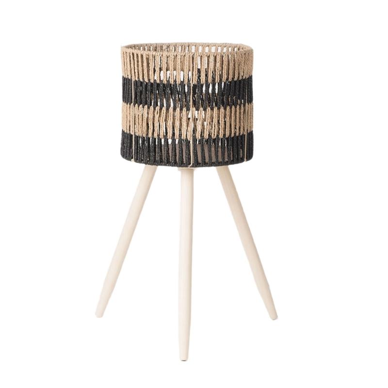 Woven Flower Planter Holder Handwoven Basket Paper Rope and Iron Wire for Home and Office Decors