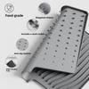 Silicone Kitchen Counter Drying Mat Non-Slip Dish Drainer Pad with Slope Design for Plates Heat-Resistant Utensil Drain Board