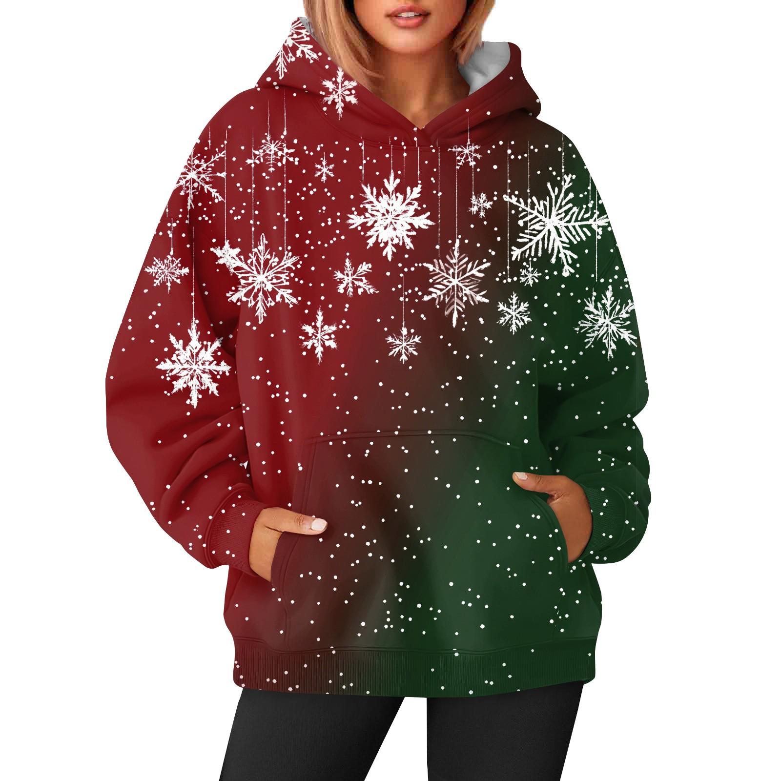 

Женская модная и повседневная толстовка с капюшоном и длинными рукавами с принтом M