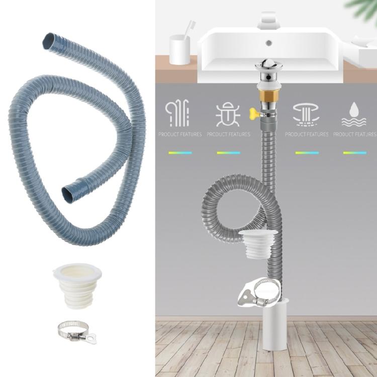 Corrosion Resistant 70cm/100cm PVC Drain Hose Flexible Plumbing Pipe Bendable Pipe for Bathroom & Kitchen Application