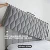 All-inclusive Super Soft Smooth Quilted Head Cover Thicken Velvet Headboard Cover Solid Color Bed Back Dust Protector Cover