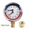 Thermomanometer Boiler Temperature & Pressure Gauges 0-120 ℃ 0-10 Bar Fittings A0KF