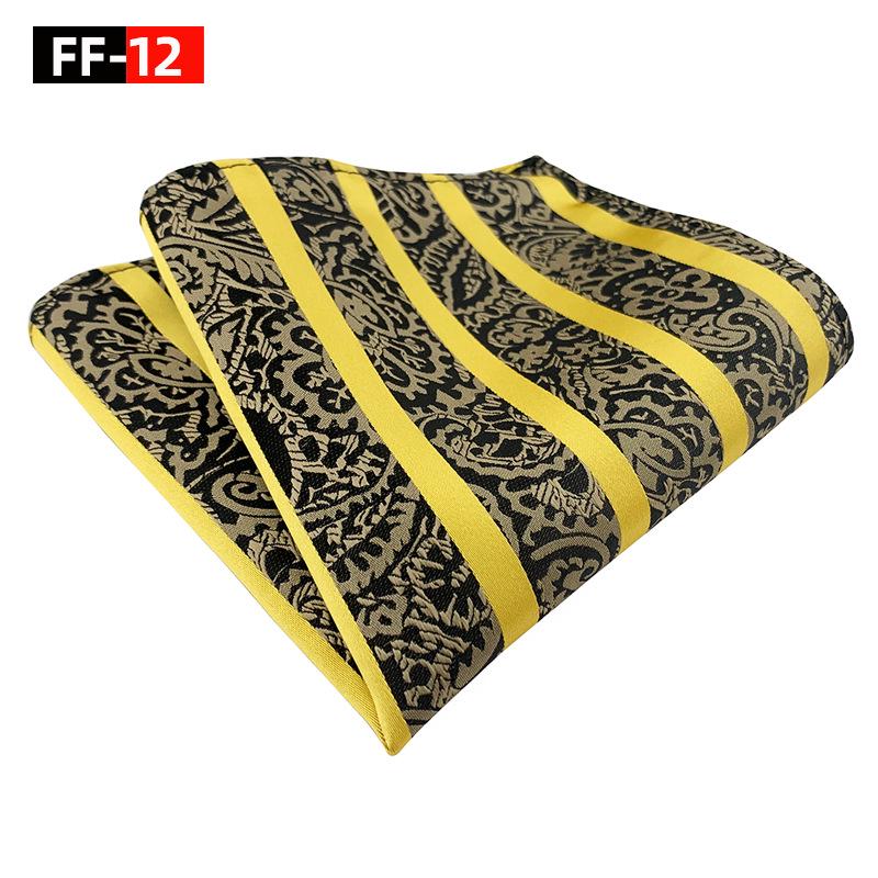 Men's 2025 Paisley Floral Polyester Pocket Square