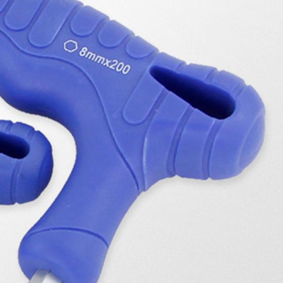 Small Space Operation Tool T-Handle Hex Wrench, Professional Ergonomic Grip Metric Extended Shaft Industrial Equipment Maintenance Wrench for