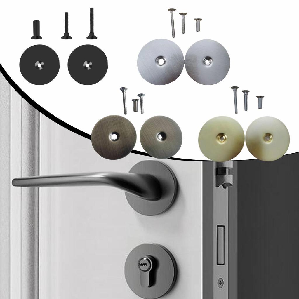 Steel Door Hole Filler Plate with Screw for Cabinet Bedroom Sliding Door Accessory Home Commercial