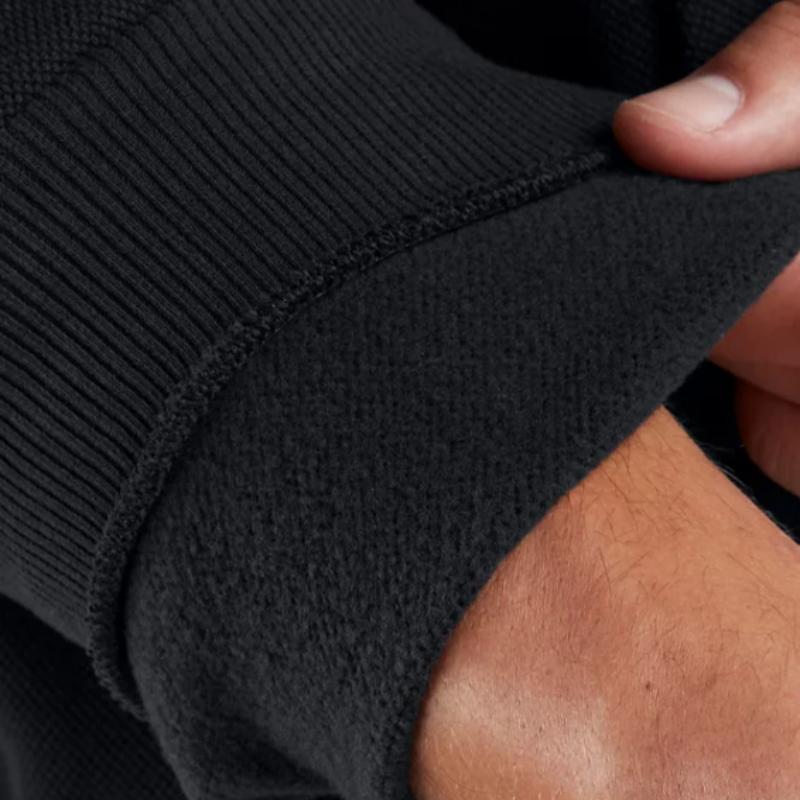 Under Armour Rival Fleece Loose Fit Soft Comfortable Hoodie Men Hoodies Black White 1389428-001