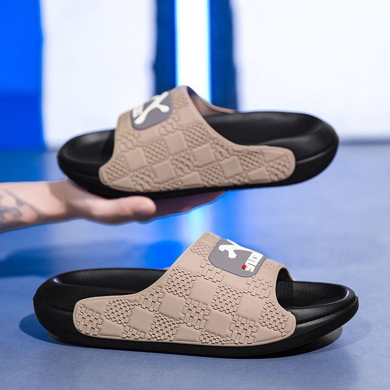 Slippers Men's Summer Wear Non-slip Tide Brand Summer Sandals Home Bathing Seaside Beach One-word