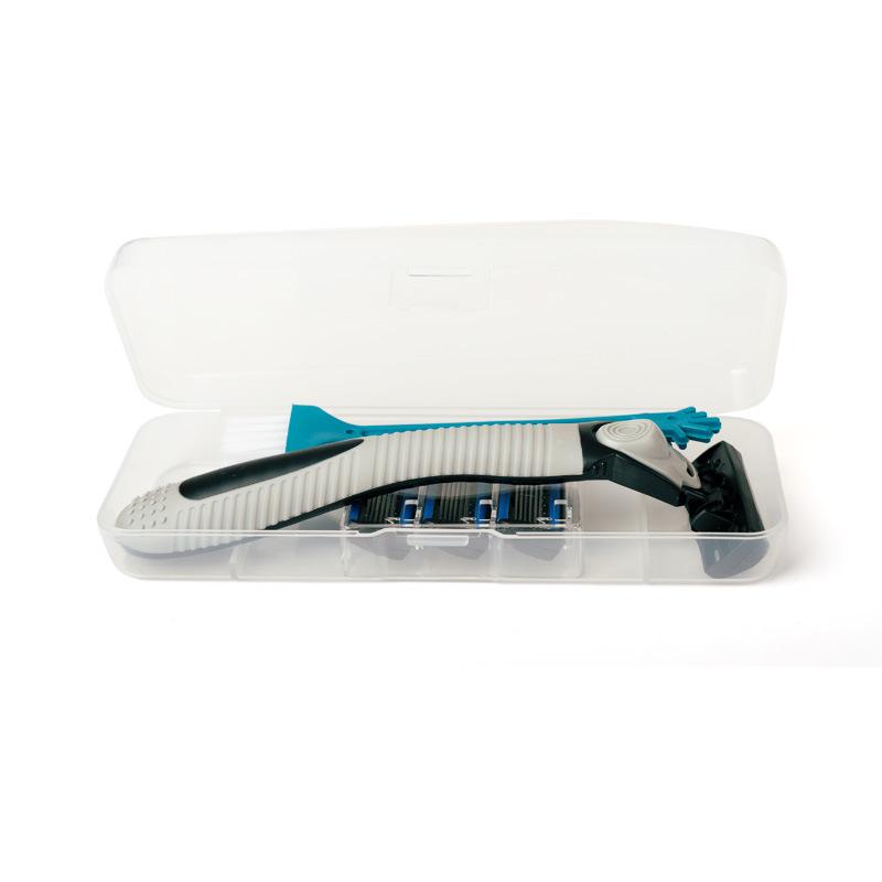 6-Blade Manual Shaver for Men - Razor with Blade Holder