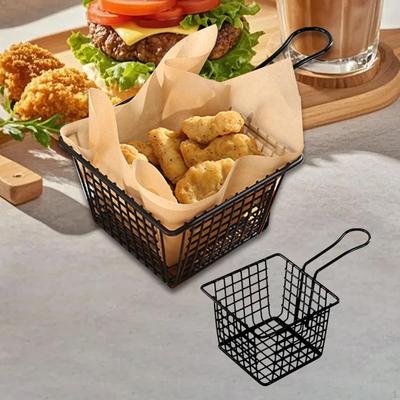 Fritteusenkörbchen Schreibtisch Lebensmittelpräsentation Mehrzweck Leicht zu reinigen Kohlenstoffstahl Nudeln Frittiertes Netz