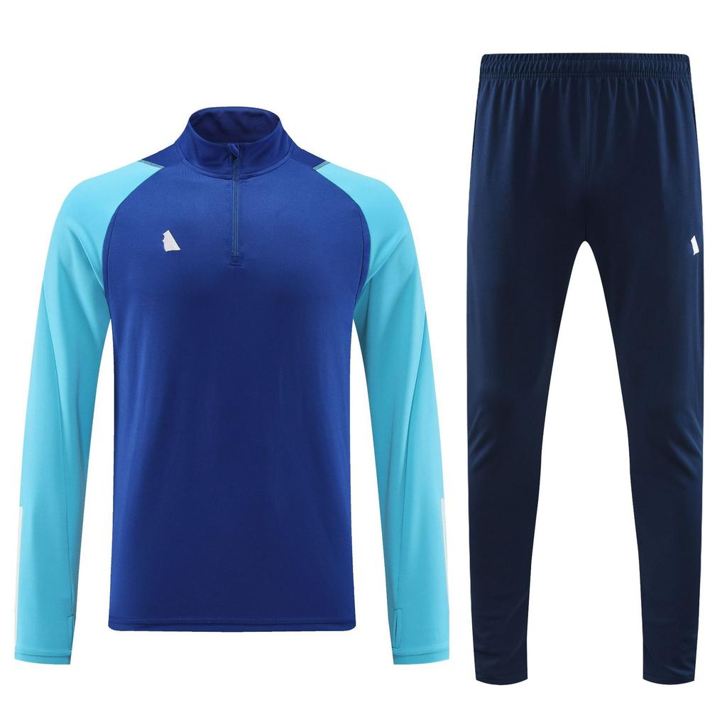 Student Team Half Zipper Long Sleeve Suit Football Training Suit Club Quick Drying Football Jersey Breathable