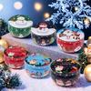 10 Pcs Festive Christmas Candle Jars - Metal Tin Boxes, 2.2oz, Perfect for Candle Making, Decorations, Party, and Gift Jars