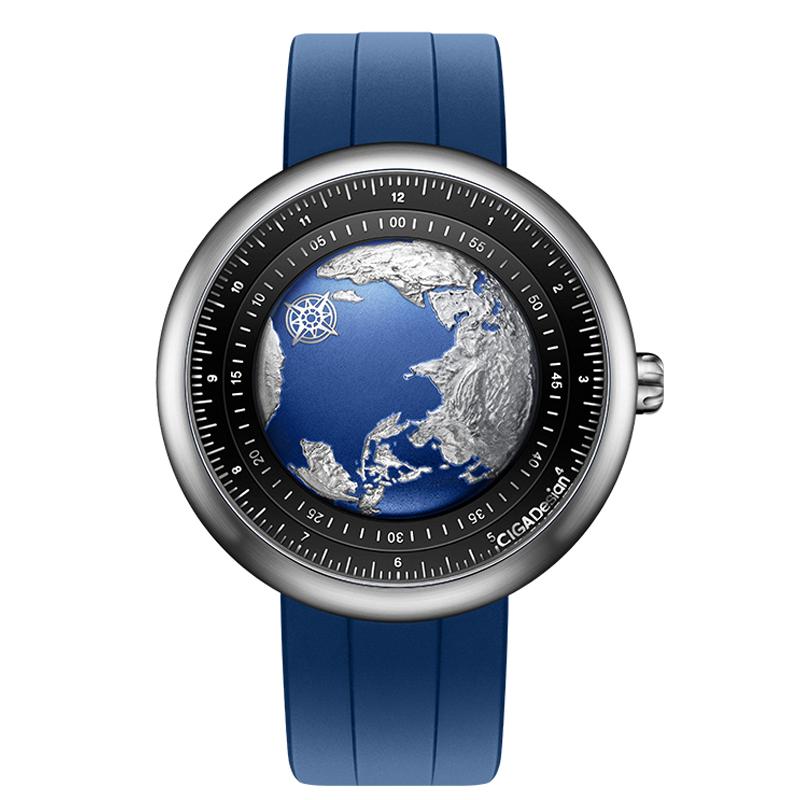 

Механические часы CIGA Design U series Blue Planet Earth Watch мужские часы получили награду GPHG синий