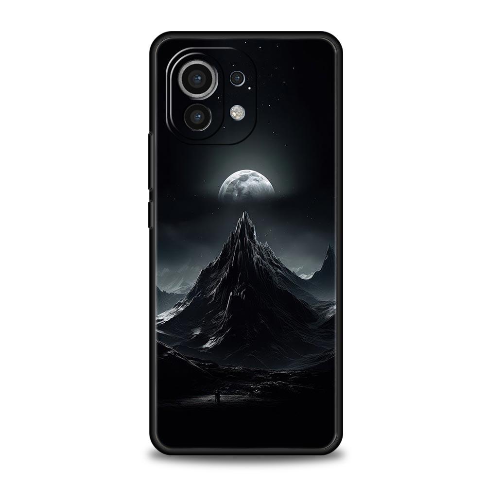 

Black Mountain Peak Phone Case Cover for Xiaomi Mi 17 15 14 13 12 11 Ultra 15T 14T 13T 12T 11T Pro Lite 5G Soft TPU Shell Capas Xiaomi 12 Lite