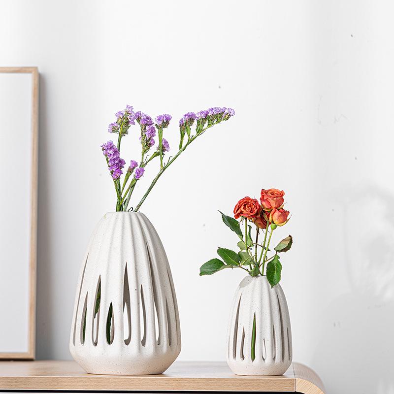 Simple Ceramic Flower Vase - Creative Home Decoration Ornament