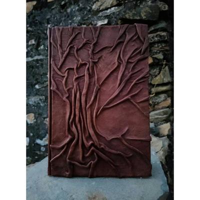 Tree Of Life Leather Journal,  Crushed By Hand, Large Journal With Sketch Papers, Tree, Leather, Tree Of Life,Gift, Nature,Diary