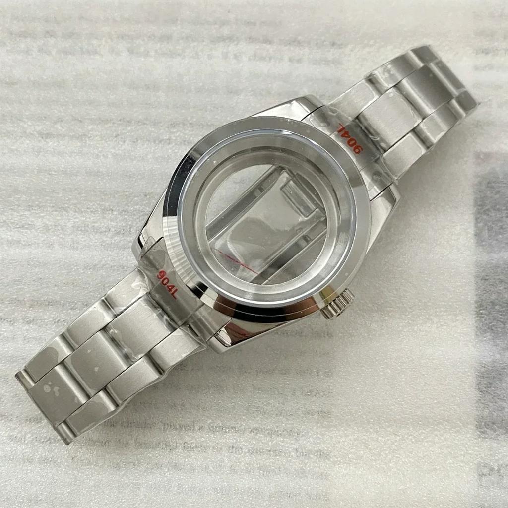 Dog Tooth Style 36mm 40mm NH34 NH35 NH36 NH38 ETA2824 Watch Case Waterproof Sapphire Crysta 904L Steel Watchband Bracelet Cover