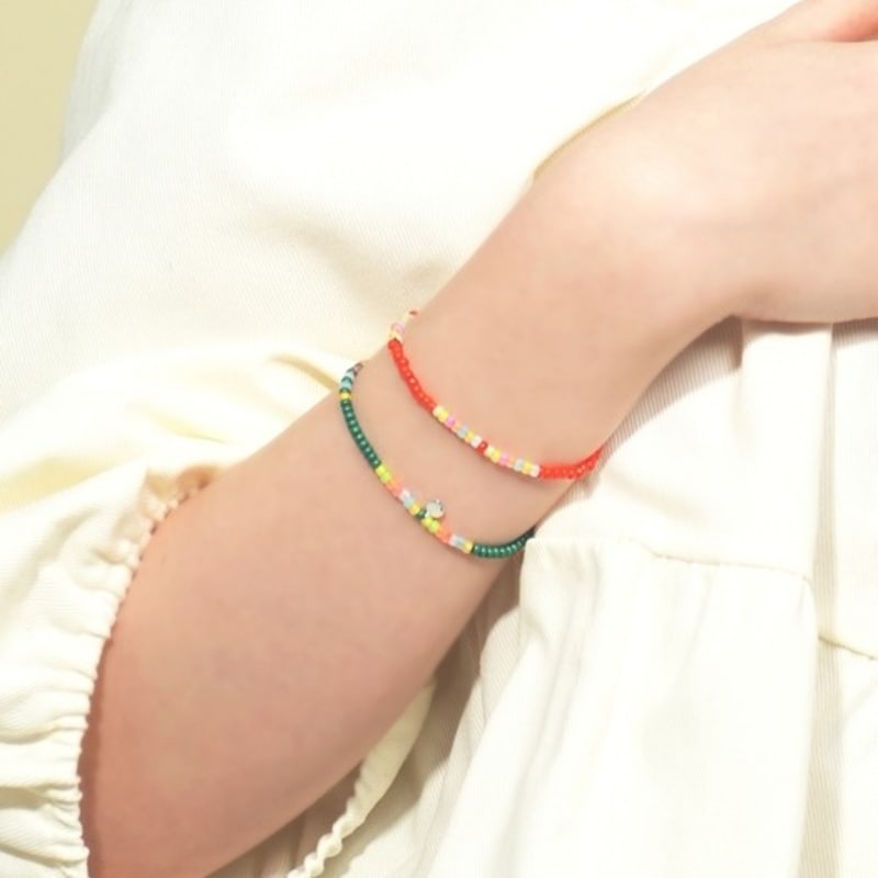 BONBEAU Soft pop color beads layered Bracelet