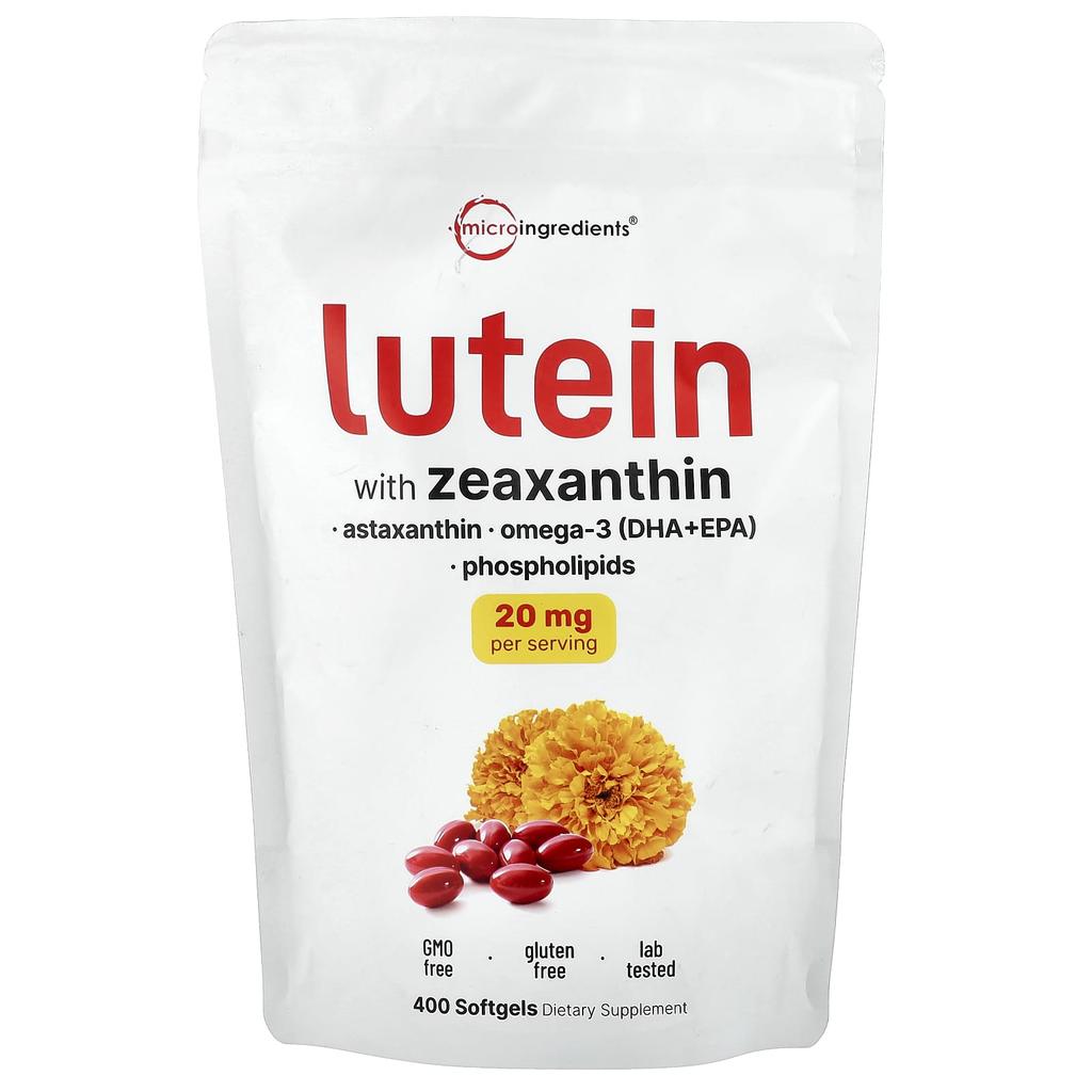 Micro Ingredients Lutein and Zeaxanthin, 400 Softgels