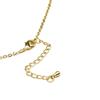 Collier - LUXENTER - Alphabet H - Or jaune 18k - Zircone cubique - 42 cm + 3 cm rallonge