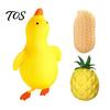 Cute Pineapple Stress Ball Anti-stress Duck Fidget Toys, Peanut Decompression Squeeze Toys for Kids Adults, Safe Soft Rubber Fidgets Slow Rebound