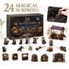 2D Weihnachts-Adventskalender Hexenmarkt mit Tageszählern und Überraschungen