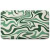 Retro Boheemse Abstracte Golf Badkamertapijt Roze Oranje Kleurovergang Antislipmat Spiraalvormige Krul Psychedelisch Meisjeshart Douchemat