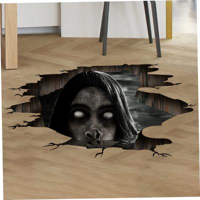 3D Halloween Wall Stickers Removable Vampire Zombie Wall Decals Halloween Party Decorations Supplies for Home Living Bedroom