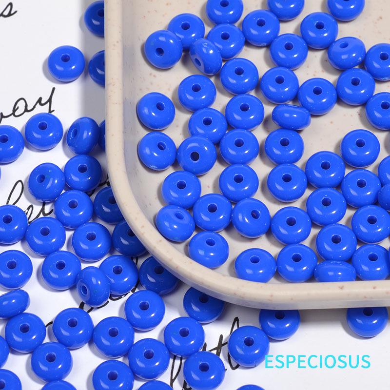 

8mm Colorful Luminous Flat Round Acrylic Beads for DIY Jewelry & Bracelets