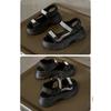Women's Rhinestone Platform Sandals Non-Slip Thick Sole Open Toe Sandals for Casual & Party Wear