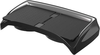 Tsuchiya Yac Console Tray for Toyota 80 Series Vehicle-Specific Harrier, Black/Silver, SY-HR15