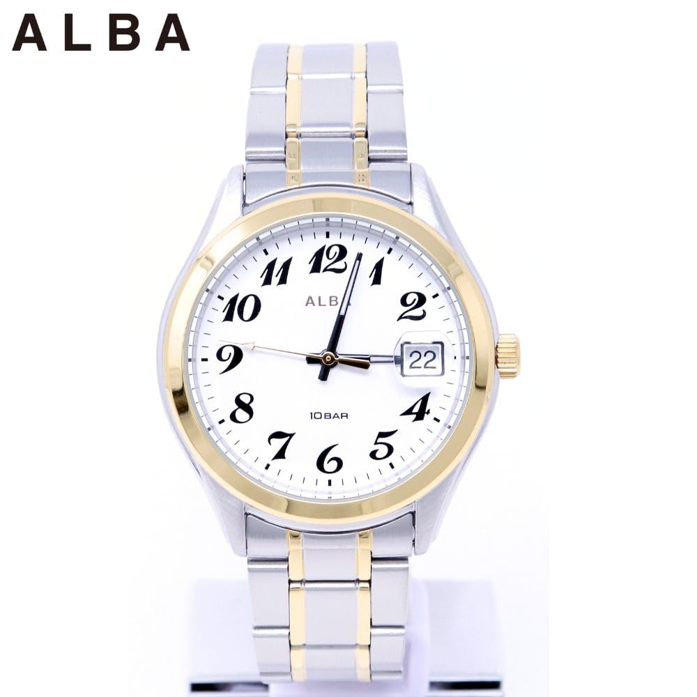 Seiko Watch Alba Watch Quartz Stainless Steel Reinforced Waterproof for Daily Life Analog SEIKO ALBA Color Men's (10 ATM) (Combination (AEFJ407))
