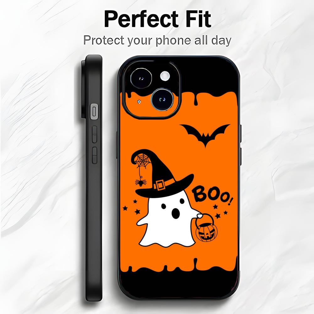 Cartoon Halloween Ghost Black Soft Phone Case Phone Case Soft Packaging Lightweight For iPhone17 16 15 14 13ProMax