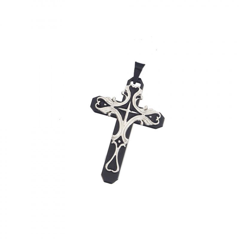 Trendy Multi-Color Enamel Cross Layered Pendant Necklace